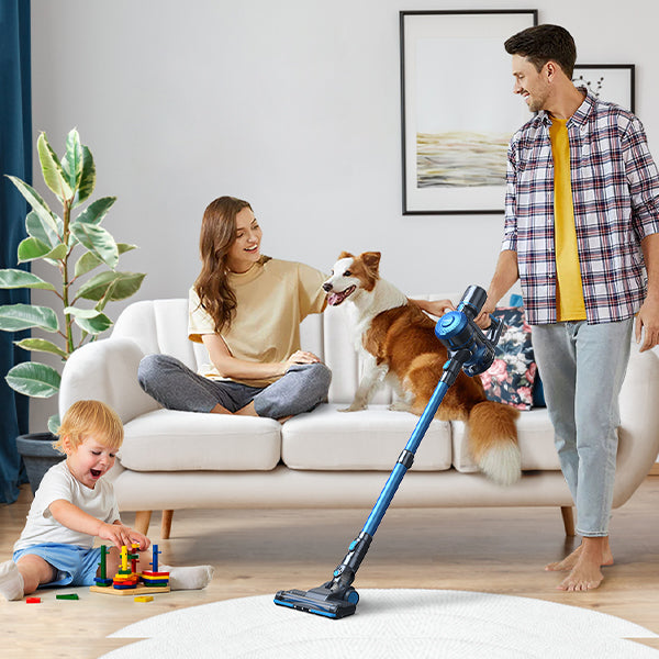 LuBlueLu 008 Rechargeable Battery Powered Cordless Vacuum Cleaner With 5-Layer HEPA Filtration