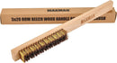 Brass Brush,Soft Brass Bristle Wire Brush,Wire Scratch Brush with 10" Beechwood Handle