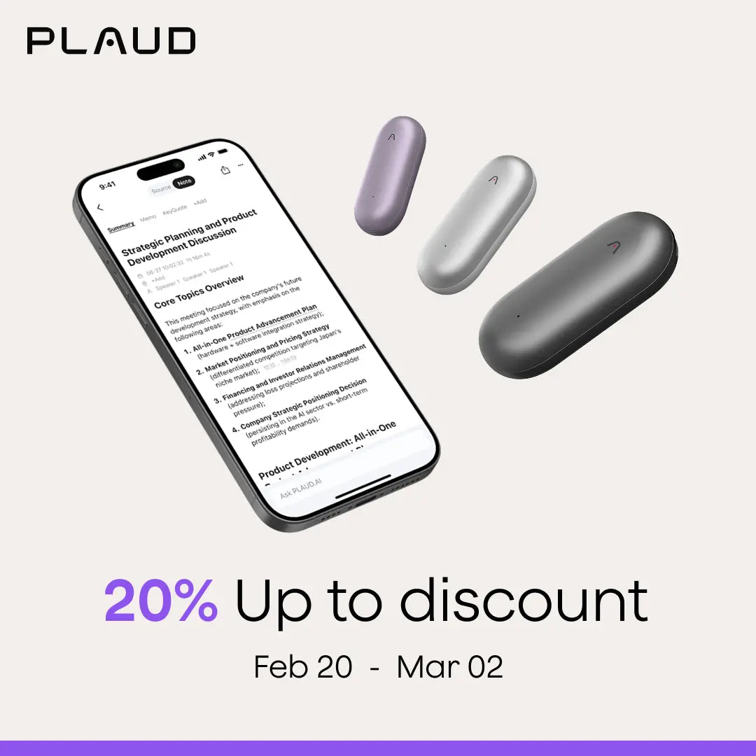 Plaud NotePin / NotePin S Wearable AI Voice Recorder