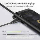 FIFA World Cup 2026 190W Laptop Power Bank with Built-in Cable, 20000mAh, 2-Port, Smart Display, TSA Approved Power Bank for Laptop, MacBook, iPhone 17/16, Galaxy, White