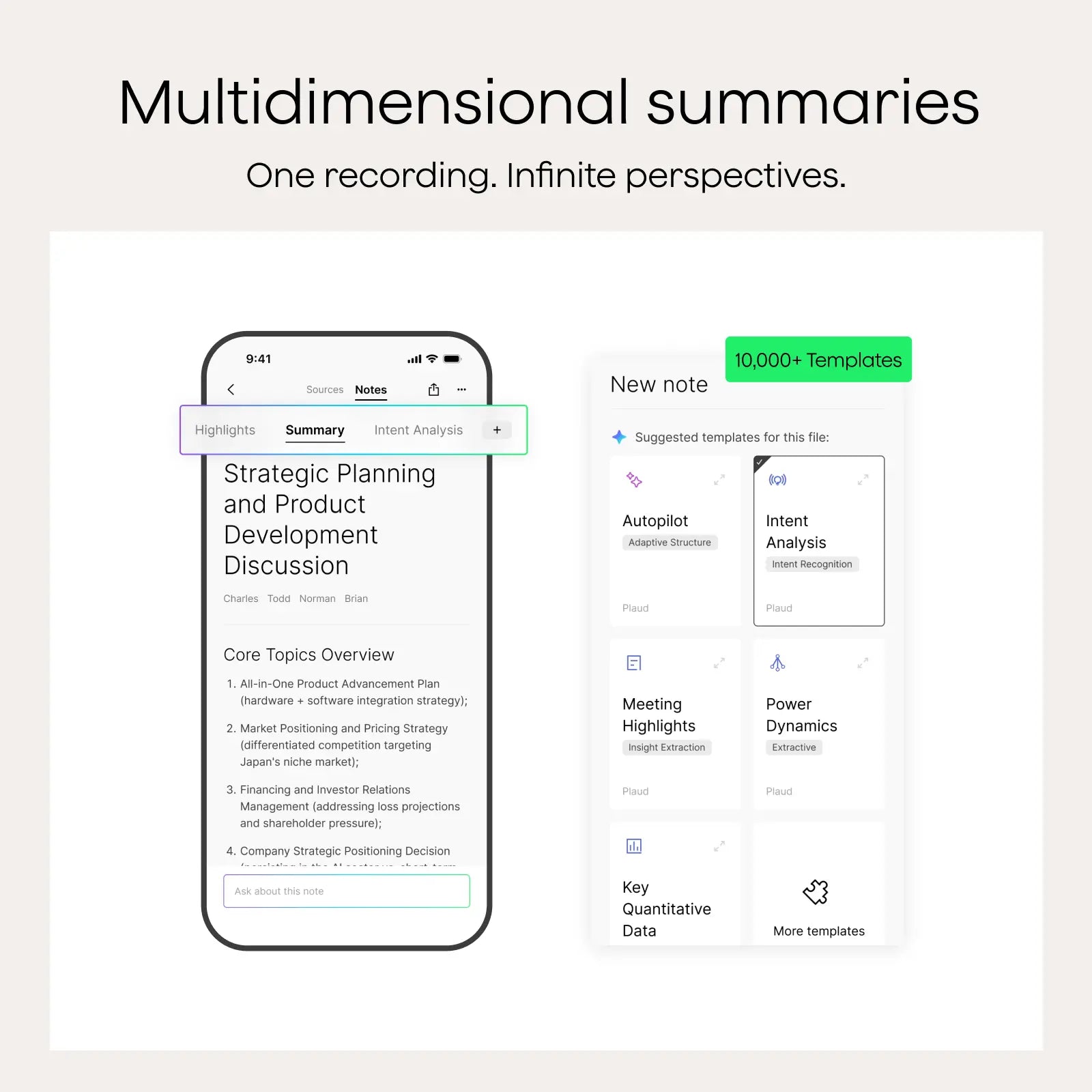 Plaud Note AI Voice Recorder & Notetaker for Meetings