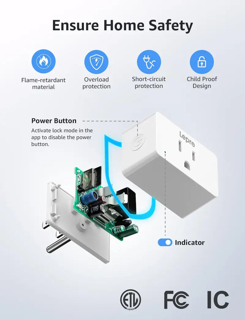 Lepro P1 Smart Plug Mini 15A