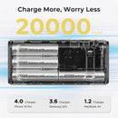 FIFA World Cup 2026 190W Laptop Power Bank with Built-in Cable, 20000mAh, 2-Port, Smart Display, TSA Approved Power Bank for Laptop, MacBook, iPhone 17/16, Galaxy, White