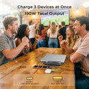 FIFA World Cup 2026 190W Laptop Power Bank with Built-in Cable, 20000mAh, 2-Port, Smart Display, TSA Approved Power Bank for Laptop, MacBook, iPhone 17/16, Galaxy, White
