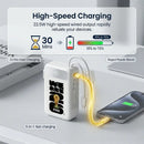Official FIFA World Cup 2026 Edition, 3-in-1 Power Bank with Built-in Cable and Foldable Wall Plug, 22.5W Max 10000mAh Portable Charger Power Bank for iPhone 17/16 Series, Galaxy S26/S25, White