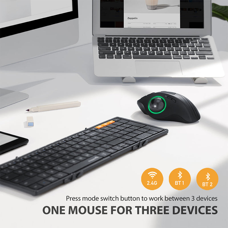 ProtoArc EM01 Advanced Wireless RGB Trackball Mouse