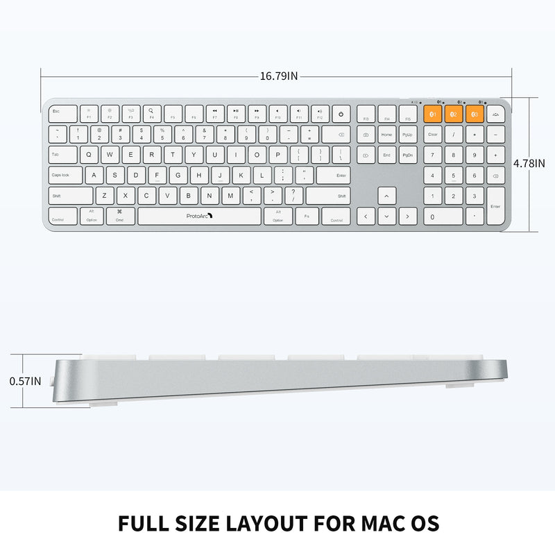ProtoArc K100-A Backlit Bluetooth Keyboard for Mac