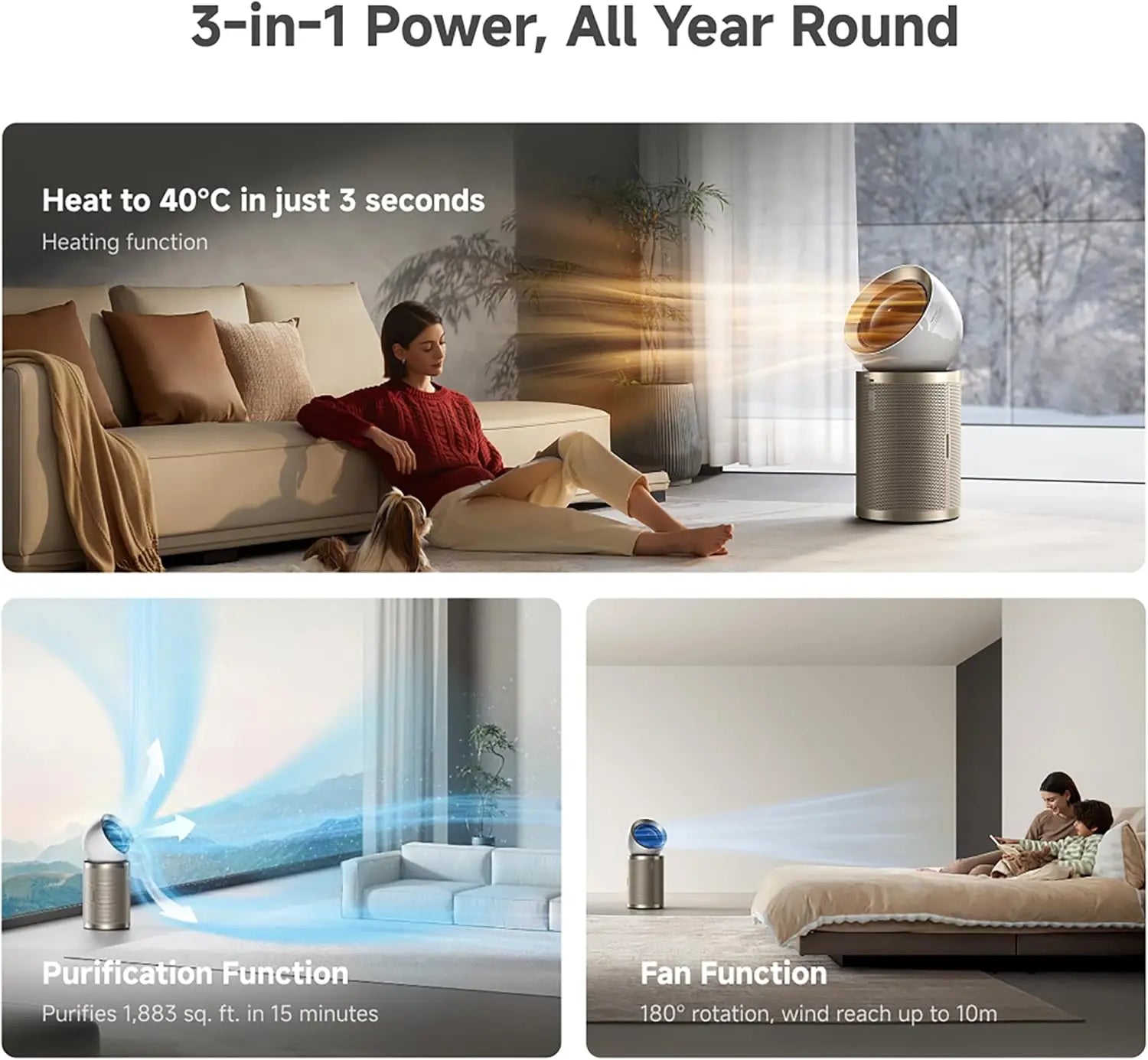 DREAME Air Purifier PM20 for Home Large Room