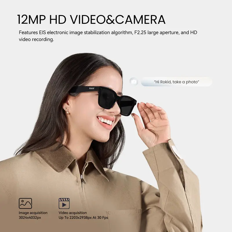 Rokid 2026 AI Glasses Style smart glasses with Gemini3 flash