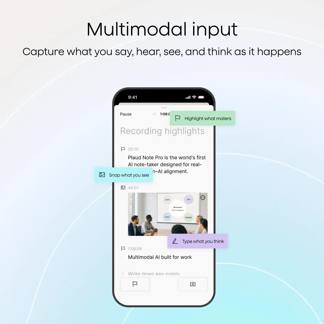 Plaud Note AI Voice Recorder & Notetaker for Meetings