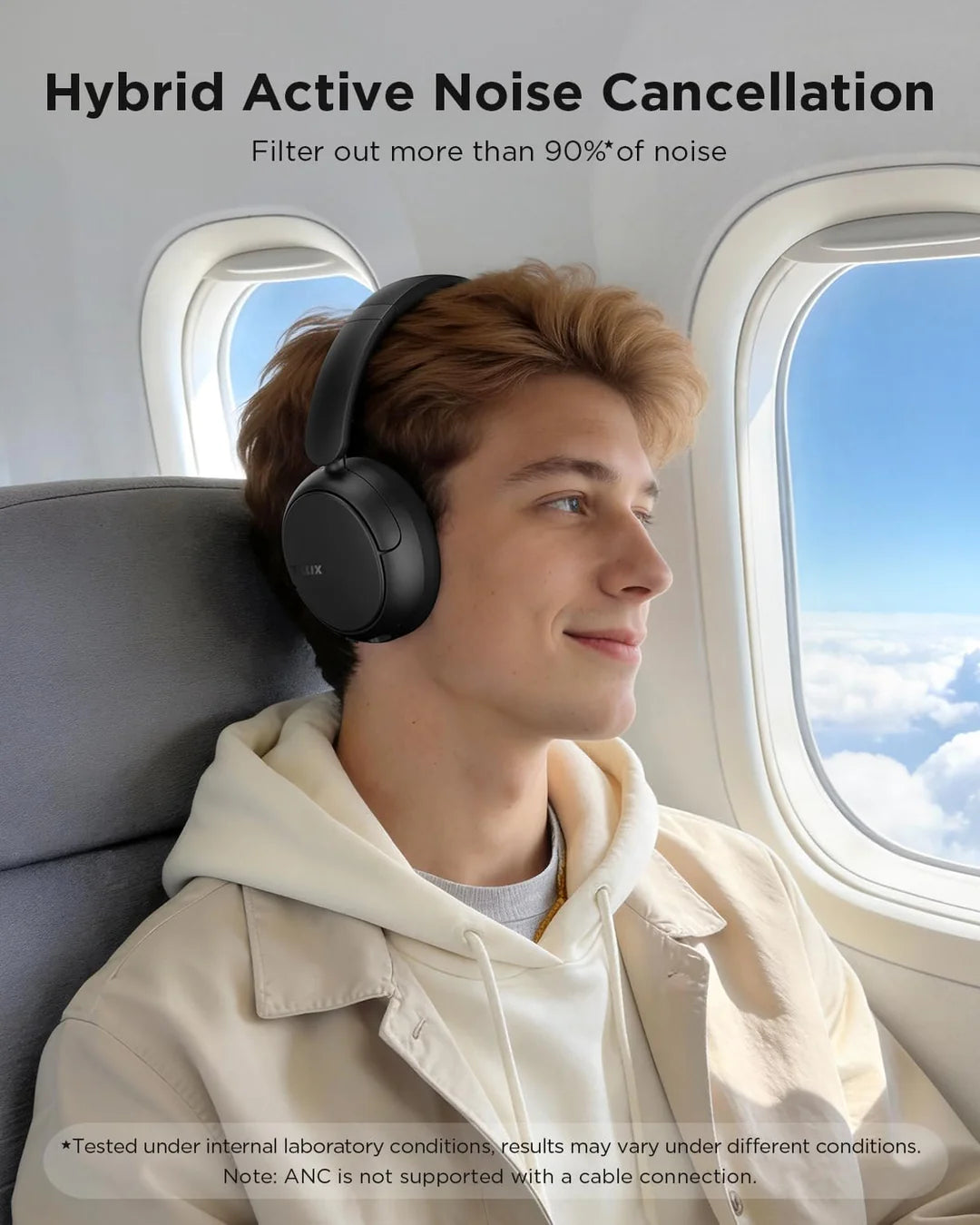 TALIX H30 Hybrid Active Noise Cancelling Headphones
