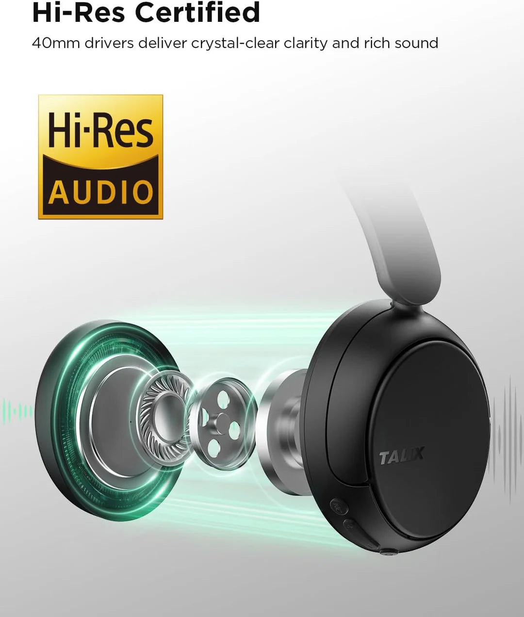 TALIX H30 Hybrid Active Noise Cancelling Headphones