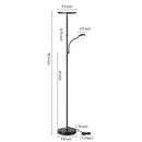 LED Floor Lamp with Reading Light