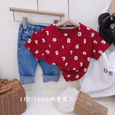 【7pcs】Kids T-shirt Tops Baby Boy Cotton Short Sleeve Tops Girls Children Cotton Basic Color Clothes Boys Girls Tees High Quality