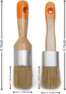 MAXMAN Chalk & Wax Paint Brush Set, for Chairs, Chalk Painting, Table and Wood Refinishing Furniture Small DIY Painting and Waxing Tool | Smooth, Natural Bristles | Folk Art, Home Décor, Small Size
