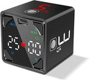 Ticktime Cube Pomodoro Timer, Productivity Timer, Pause & Resume, Mute, Vibration & Adjustable Sound Alert, for Task, Work, ADHD, ADD, Meeting, 1/3/5/10/15/25/45/60min & Custom Countdown - Black