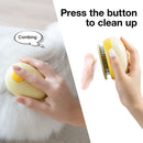 Cat Brush for Shedding, Pet Grooming Self Cleaning Slicker Brush for Cats & Dogs, Cat Deshedding Brush Easily Removes Tangles Hair and Loose Undercoat, Mats Tangled Hair Shedding Brush (Yellow)