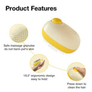 Cat Brush for Shedding, Pet Grooming Self Cleaning Slicker Brush for Cats & Dogs, Cat Deshedding Brush Easily Removes Tangles Hair and Loose Undercoat, Mats Tangled Hair Shedding Brush (Yellow)