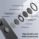 Syncwire Cell Phone Ring Holder Stand, 360 Degree Rotation Finger Ring Kickstand with Polished Metal Phone Grip for Magnetic Car Mount Compatible with iPhone, Samsung,LG,Pixel, Smartphone Accessories