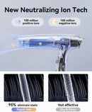 llano Hair Dryer Ionic Blow Dryer with 110,000 RPM Brushless Motor, Folding Portable Travel Hairdryer with 200 Million Neutralizing Ions, High-Speed Fast Drying Quiet Hairdryer for Women Men