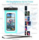 Syncwire Waterproof Phone Pouch [2-Pack] - Universal IPX8 Waterproof Phone Case Dry Bag with Lanyard for iPhone 14/13/12/11 Pro XS MAX XR X 8 7 6 Samsung S22 S20 and More Up to 7 Inches