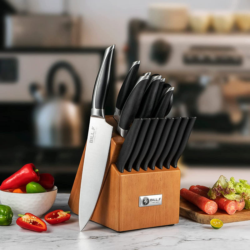 17 Pieces Stainless Steel Knife Block Set
