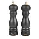 Grind Salt-Pepper Grinder Set of 2, Stainless Steel Refillable Salt & Peppercorn Shakers 7" Tall