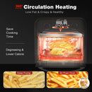 Geek Chef Air Fryer Toaster Oven Combo, 4 Slice Toaster Convection Air Fryer Oven Warm, Broil, Toast, Bake, Air Fry, Oil-Free, Accessories Included (2 Knob 10QT with Video Recipes)