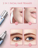 SUPRENT Nose and Ear Hair Trimmer, Wet & Dry Trimmer for Women, IPX7 Waterproof Design, Stainless Steel Rotation Blade, Portable Use