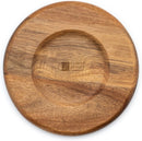 JF JAMES.F Round Wooden Plate Food Tray Decorative Tray Serving Tray Small Kitchen Supplies for Kitchen Restaurant Party Cafe Wooden Tray Same Size Four Sets 17x2.0cm
