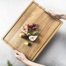 JF JAMES.F Rectangular juice groove wooden cutting board kitchen accessories wood cutting board Applicable to home kitchen, restaurant, back kitchen and other scenes