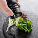 Grind Salt-Pepper Grinder Set of 2, Stainless Steel Refillable Salt & Peppercorn Shakers 7" Tall