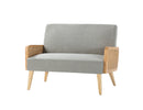 SYBIL RATTAN ARMED LOVESEAT