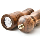 Grind Salt-Pepper Grinder Set of 2, Stainless Steel Refillable Salt & Peppercorn Shakers 7" Tall