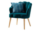 ARIEL SCALLOPED VELVET ACCENT CHAIR