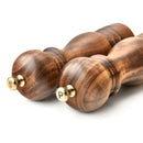 Grind Salt-Pepper Grinder Set of 2, Stainless Steel Refillable Salt & Peppercorn Shakers 7" Tall