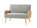 SYBIL RATTAN ARMED LOVESEAT