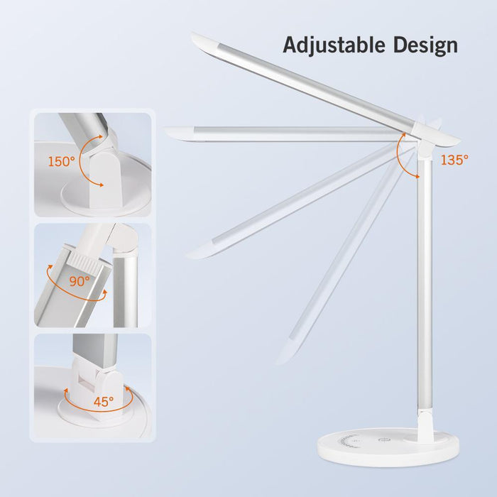 Taotronics™ Official LED Desk Lamp 13 Office Table 35-Modes Lamps with Stable USB Charging Port&Touch Control TT-DL13